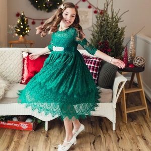 Trish Scully Green Lace dress size 10